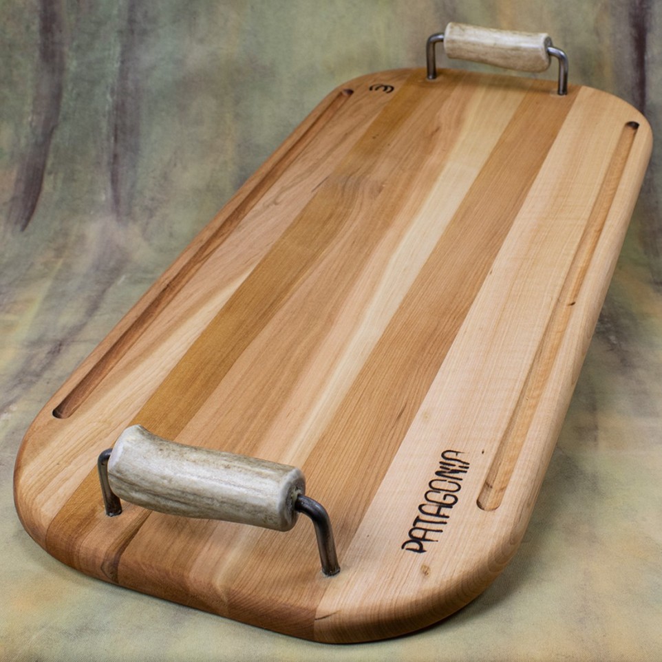 Tabla de madera para asado "Premium" con asas|El Boyero