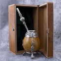 Mate gourd with sterling silver details