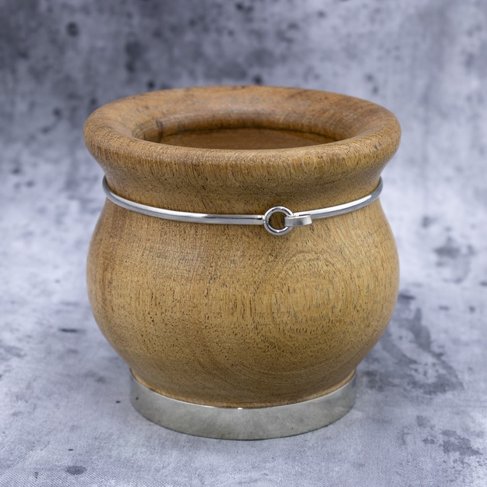 Mate madera con alpaca