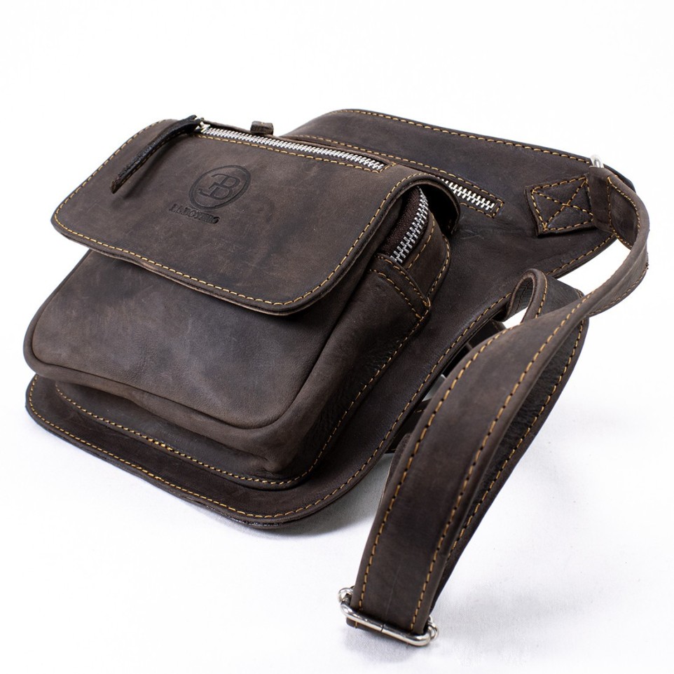 Waxed leather belt bag |El Boyero