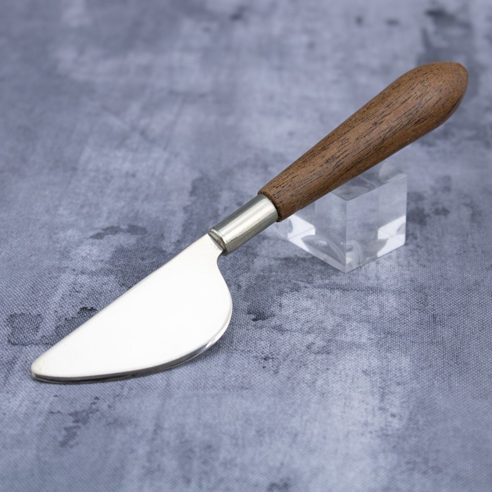 Nickel and wood butter knife |El Boyero