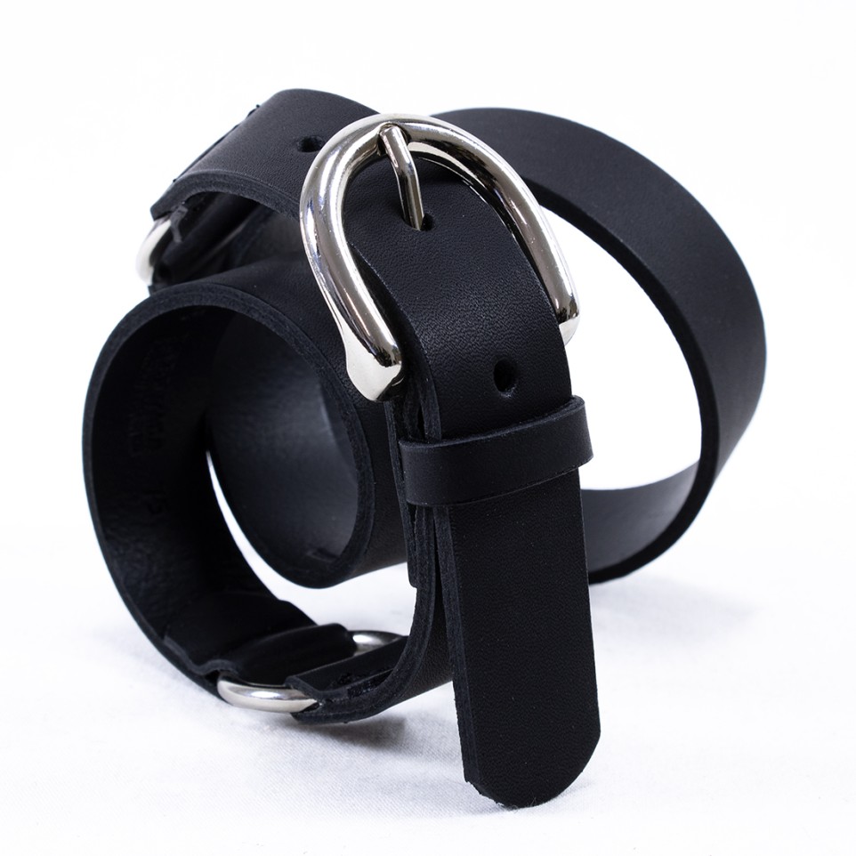 Women's black leather belt |El Boyero