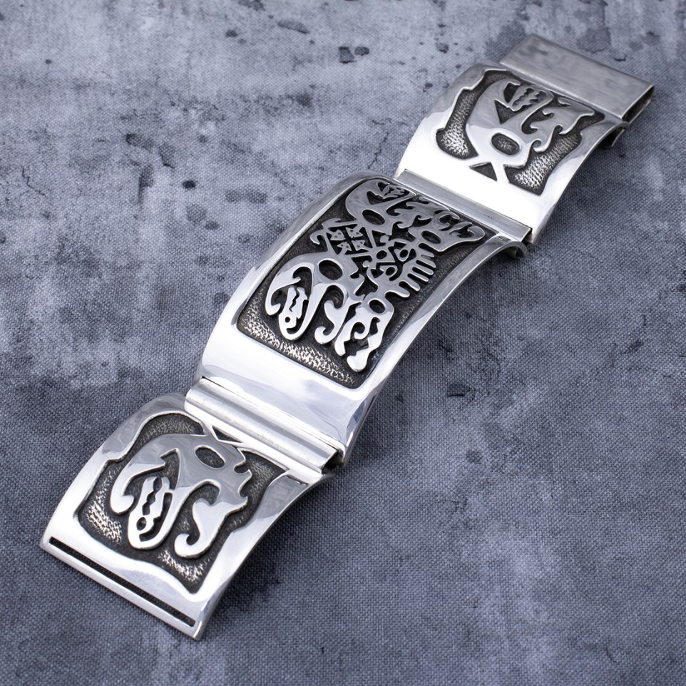 Sterling silver snake design bracelet |El Boyero