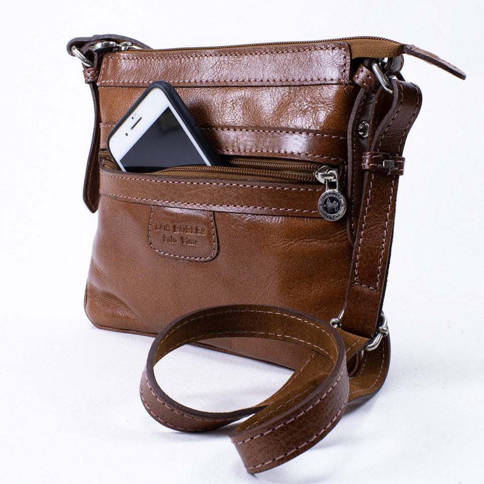 Solid Color Multi Zipper Bag Vintage Soft Leather Shoulder - Temu