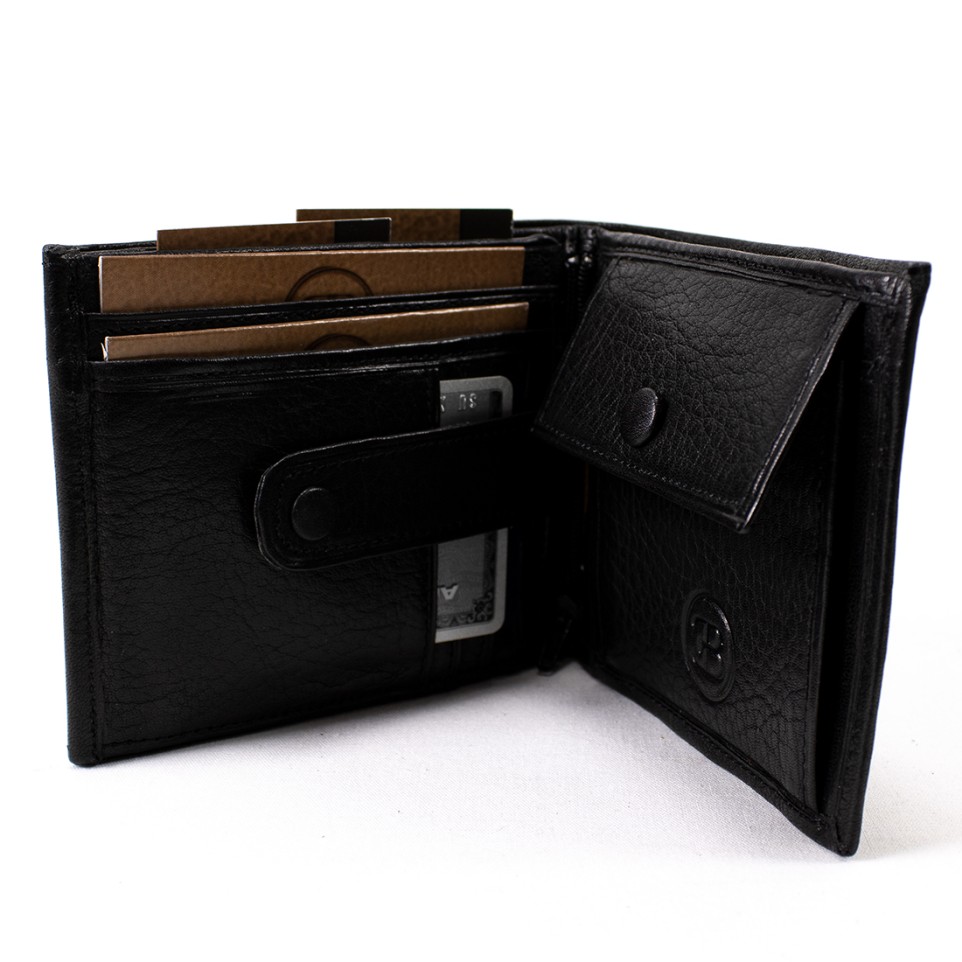 Leather wallet with zippered internal coin purse |El Boyero