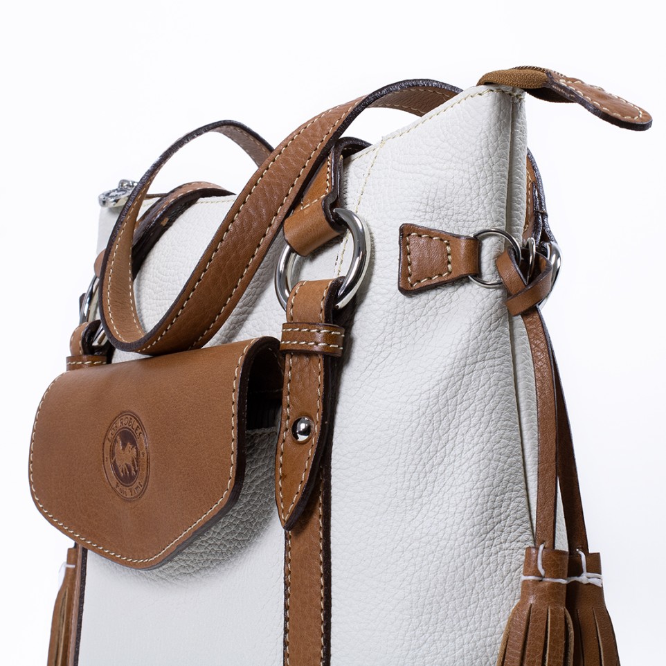 Leather bag with fringe saddler style |El Boyero