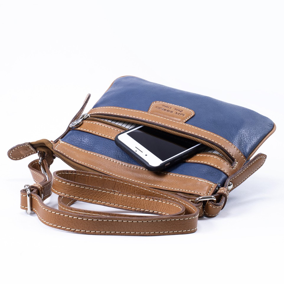 Roots 73 Navy Blue Leather Crossbody | AirAuctioneer