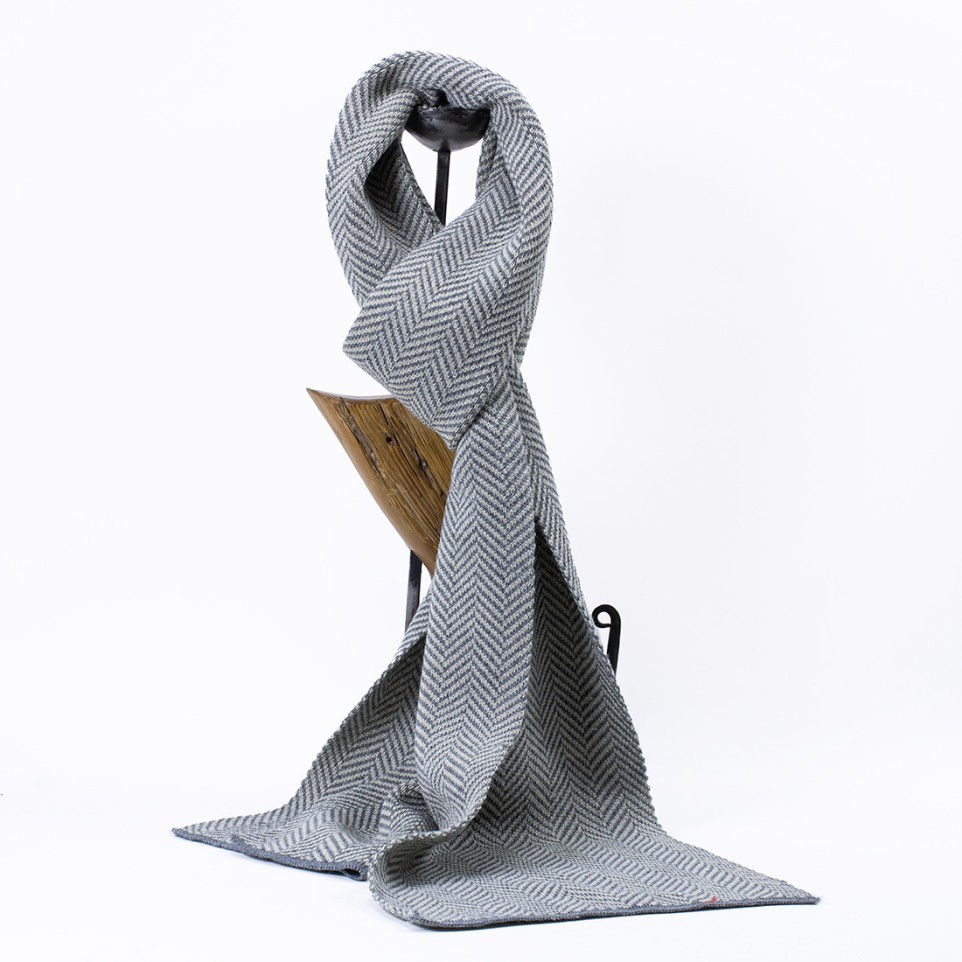 Herringbone pattern woolen scarf |El Boyero