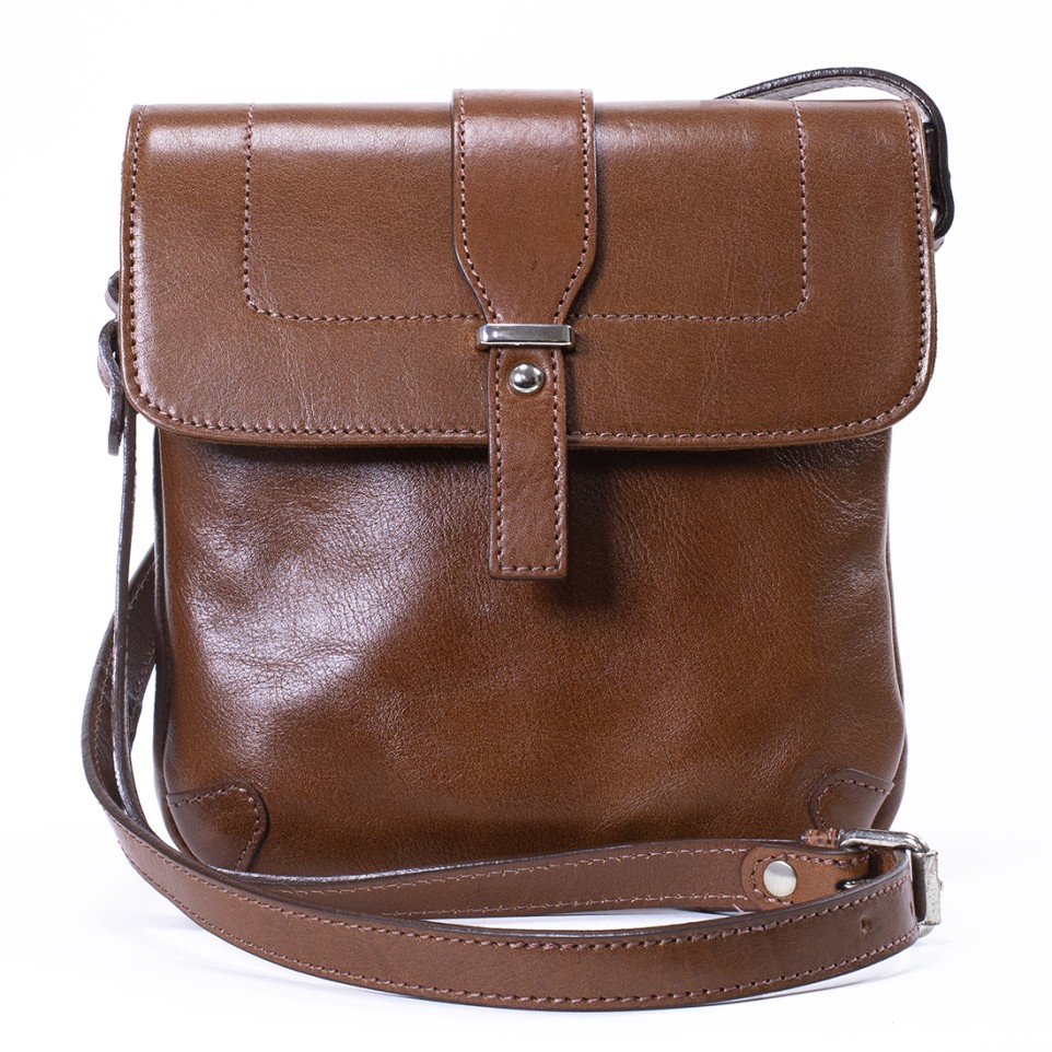 Crossbody flap over leather purse |El Boyero