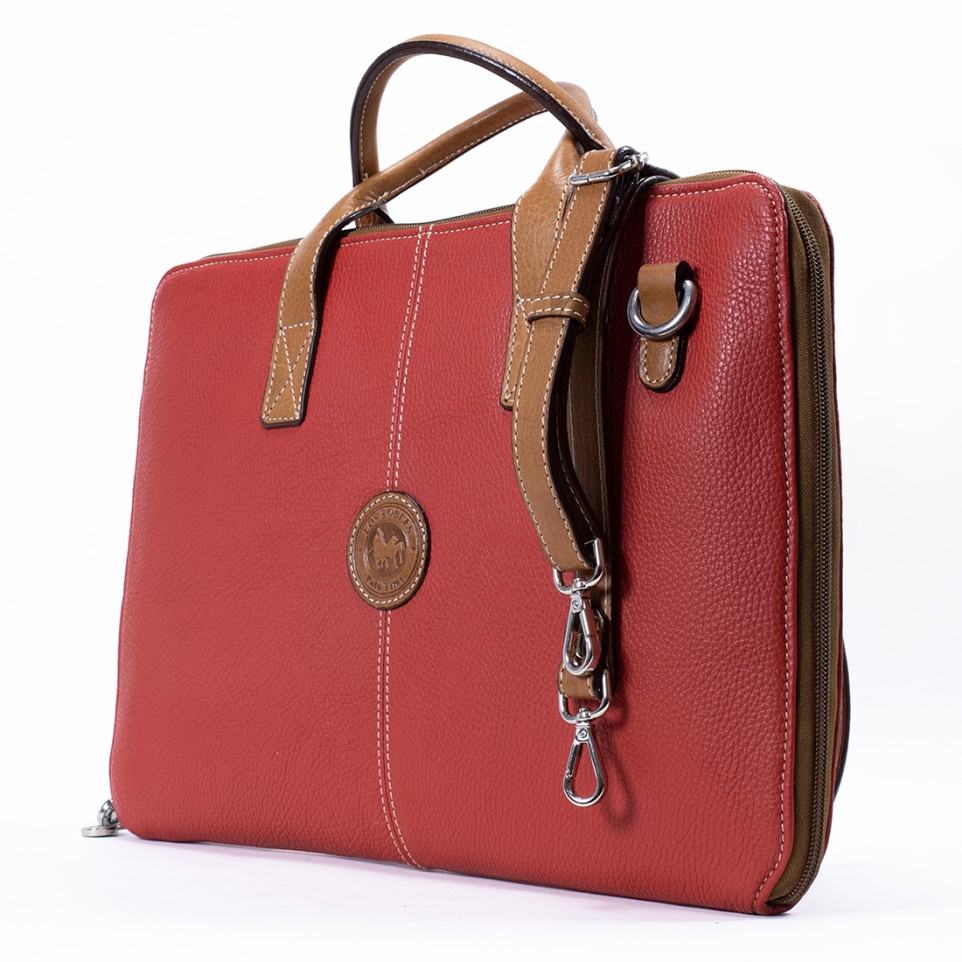 Floater leather briefcase with long shoulder strap|El Boyero