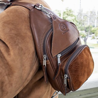 Wilson's Leather Mens Thunder Messenger Bag w/Magnetic Closure Shoulder  Strap