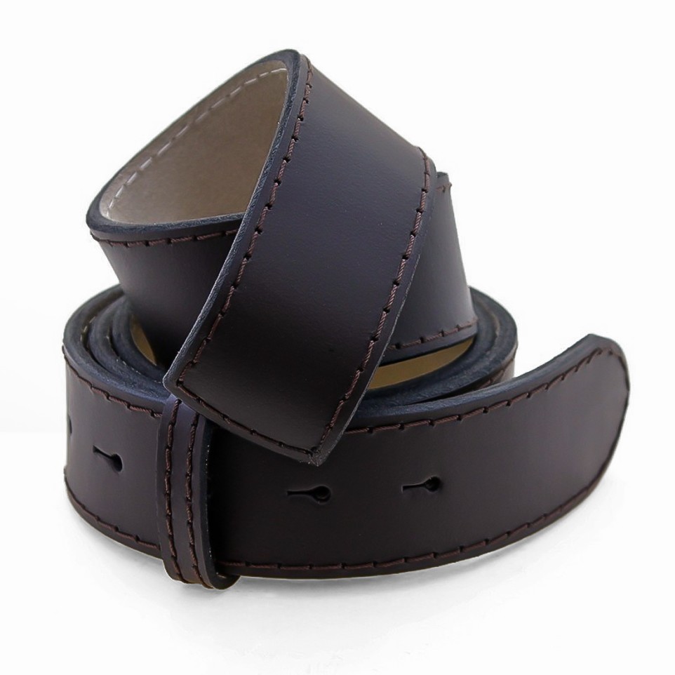 Stylish plain flat brown cow leather belt |El Boyero