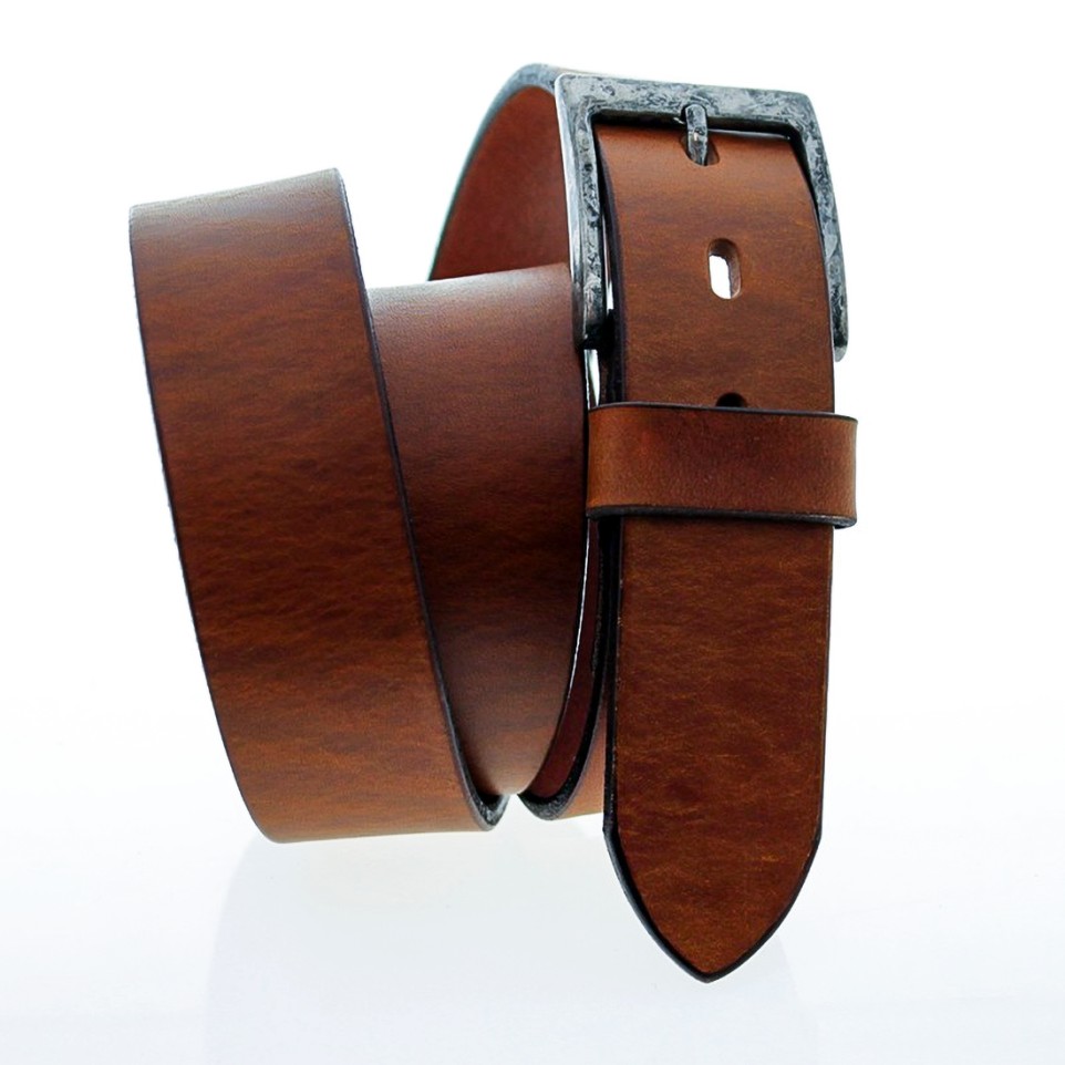 Sole-color leather belt |El Boyero