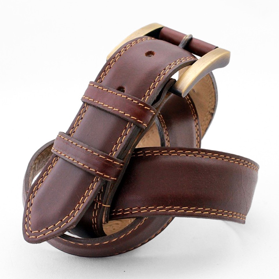 Double stitching leather belt |El Boyero