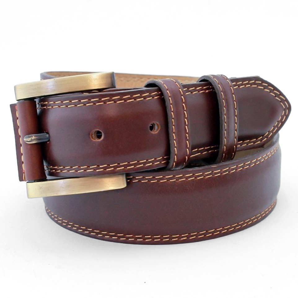 Double stitching leather belt |El Boyero