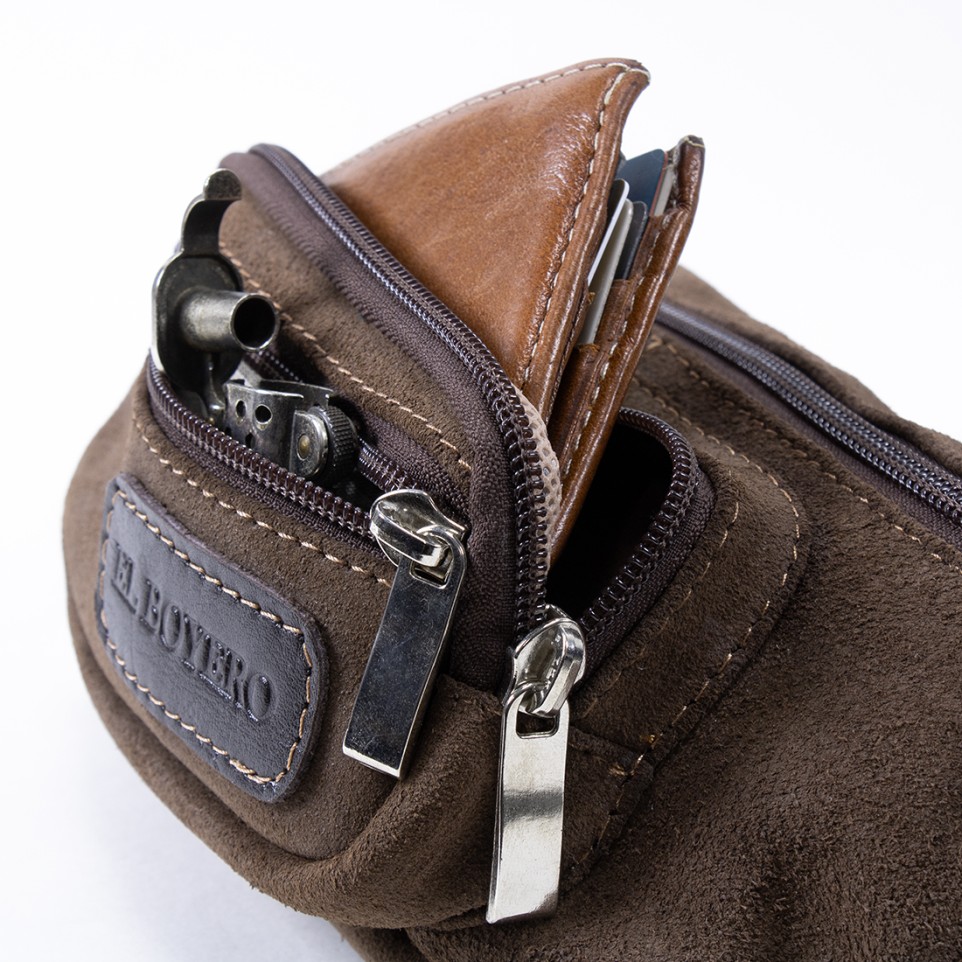 Distressed leather belt pouch |El Boyero