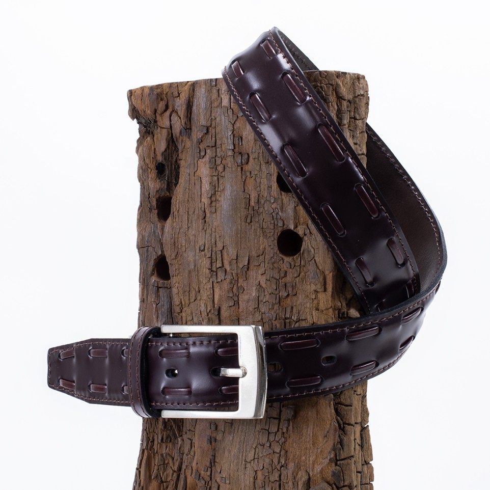 Men's hand-stitched leather belt |El Boyero