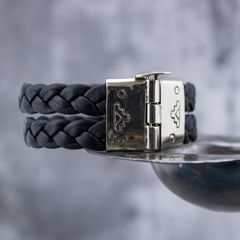 Double braids leather bracelet |El Boyero