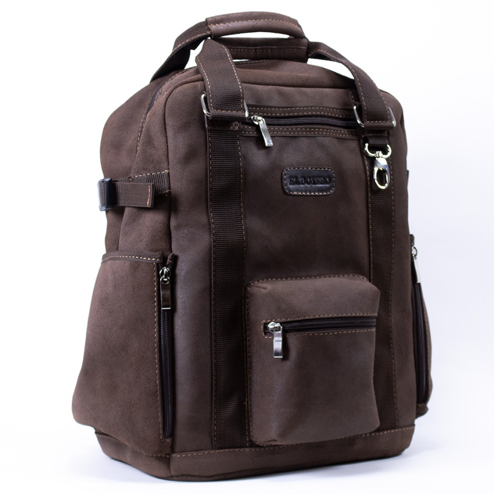 Distressed cow leather hiking backpack |El Boyero