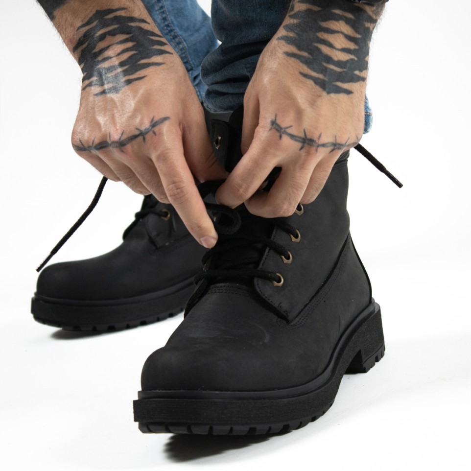Men's nubuck laced boots |El Boyero