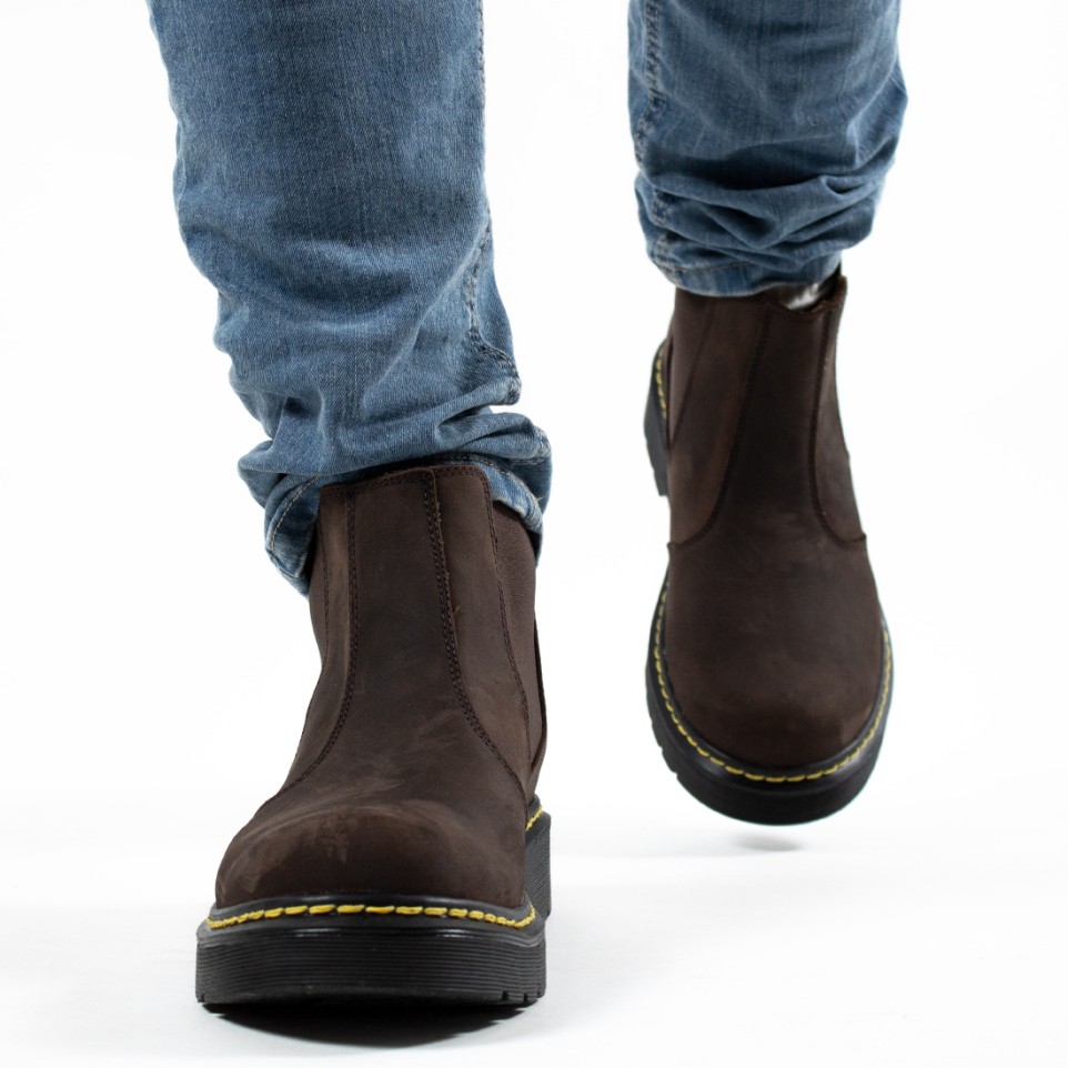 Elastic side men's leather boots |El Boyero