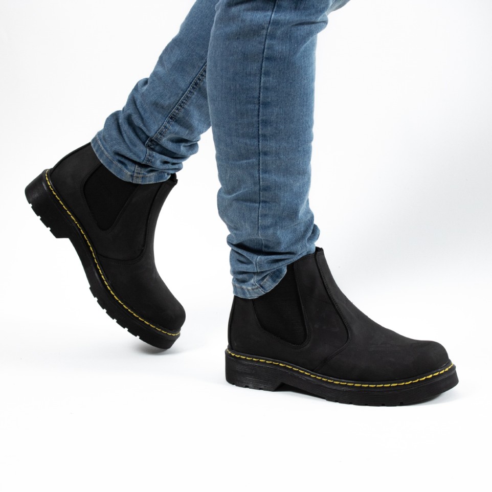 Elastic side men's leather boots |El Boyero