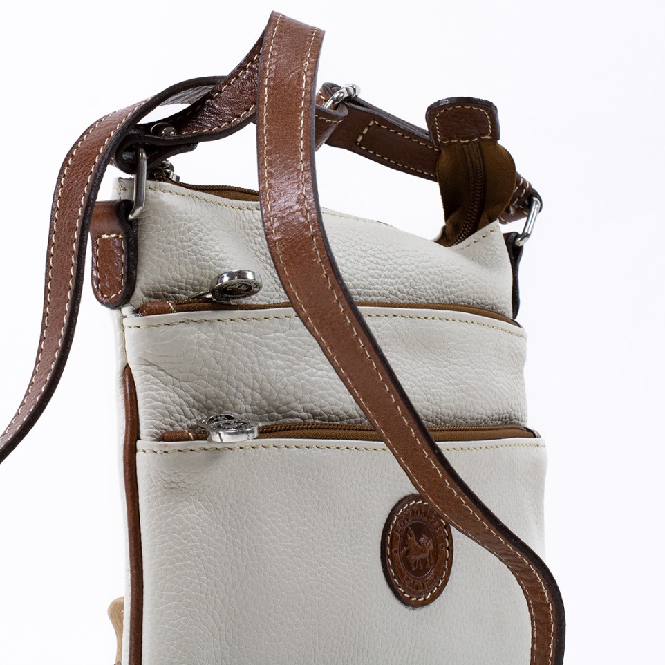 Leather crossbag with pockets |El Boyero