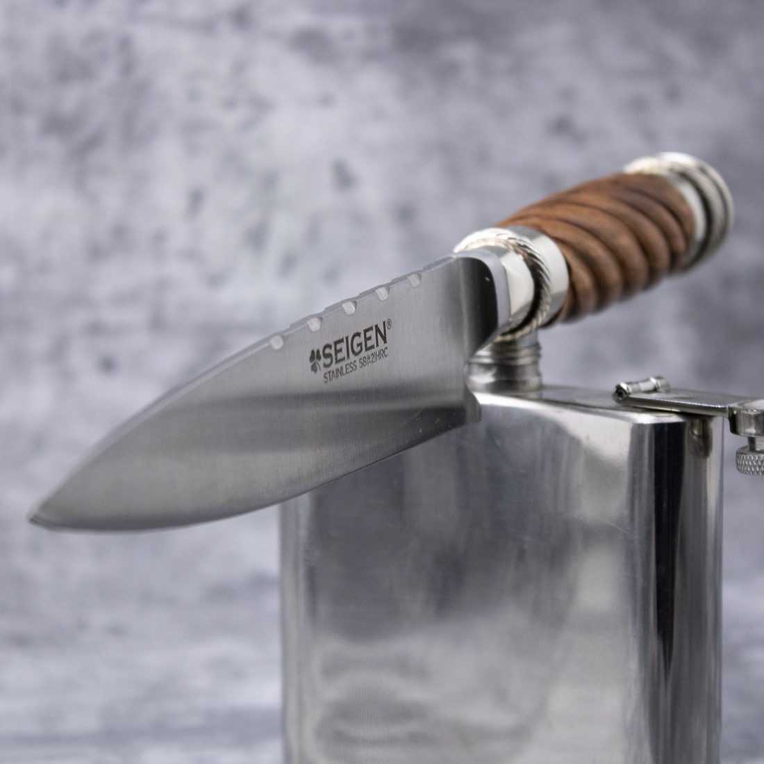 Wood And Nickel Silver Handle Knife El Babeero