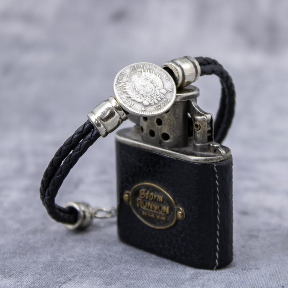 Double braided leather bracelet with charm |El Boyero