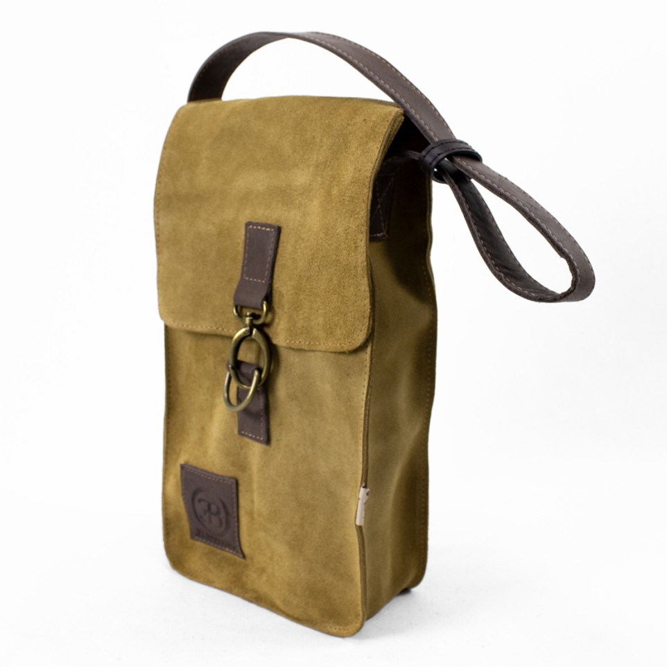 Suede cowhide two bottles bag |El Boyero