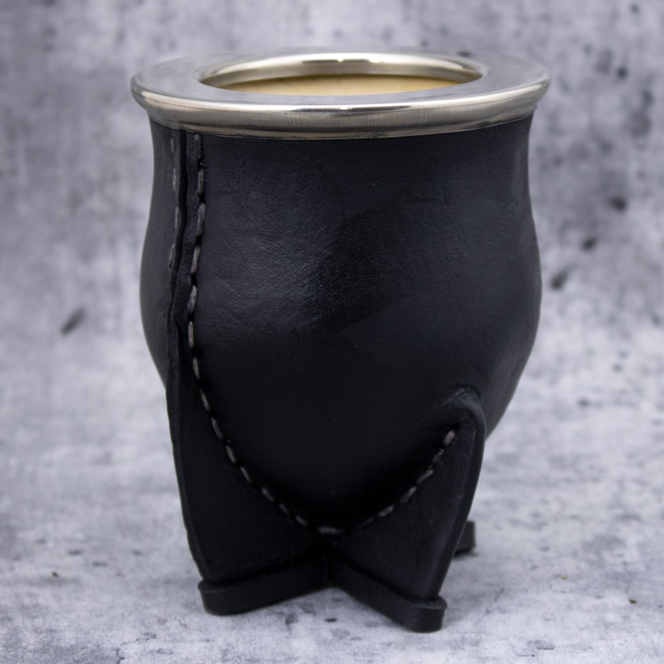 Leather wide mouth mate cup |El Boyero