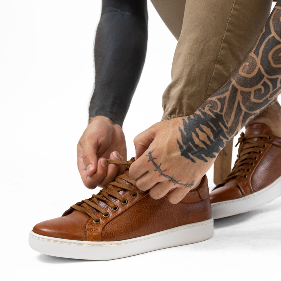 Leather trainers with laces |El Boyero