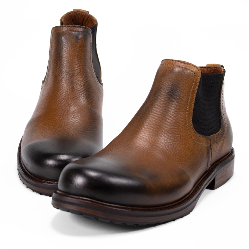 Men's leather shoes with elastic |El Boyero