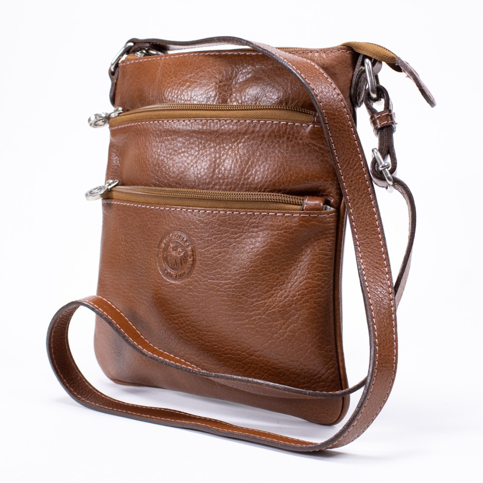 Leather crossbody with pockets |El Boyero