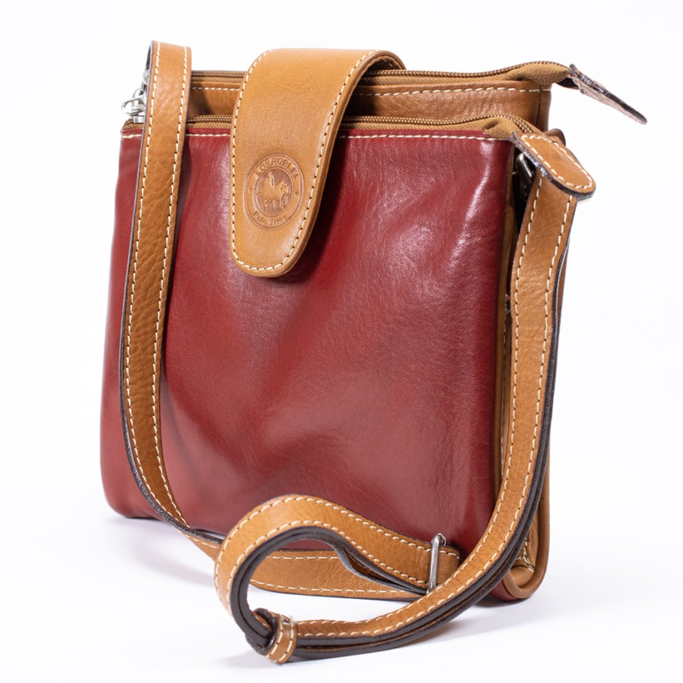 Leather double satchel bag |El Boyero