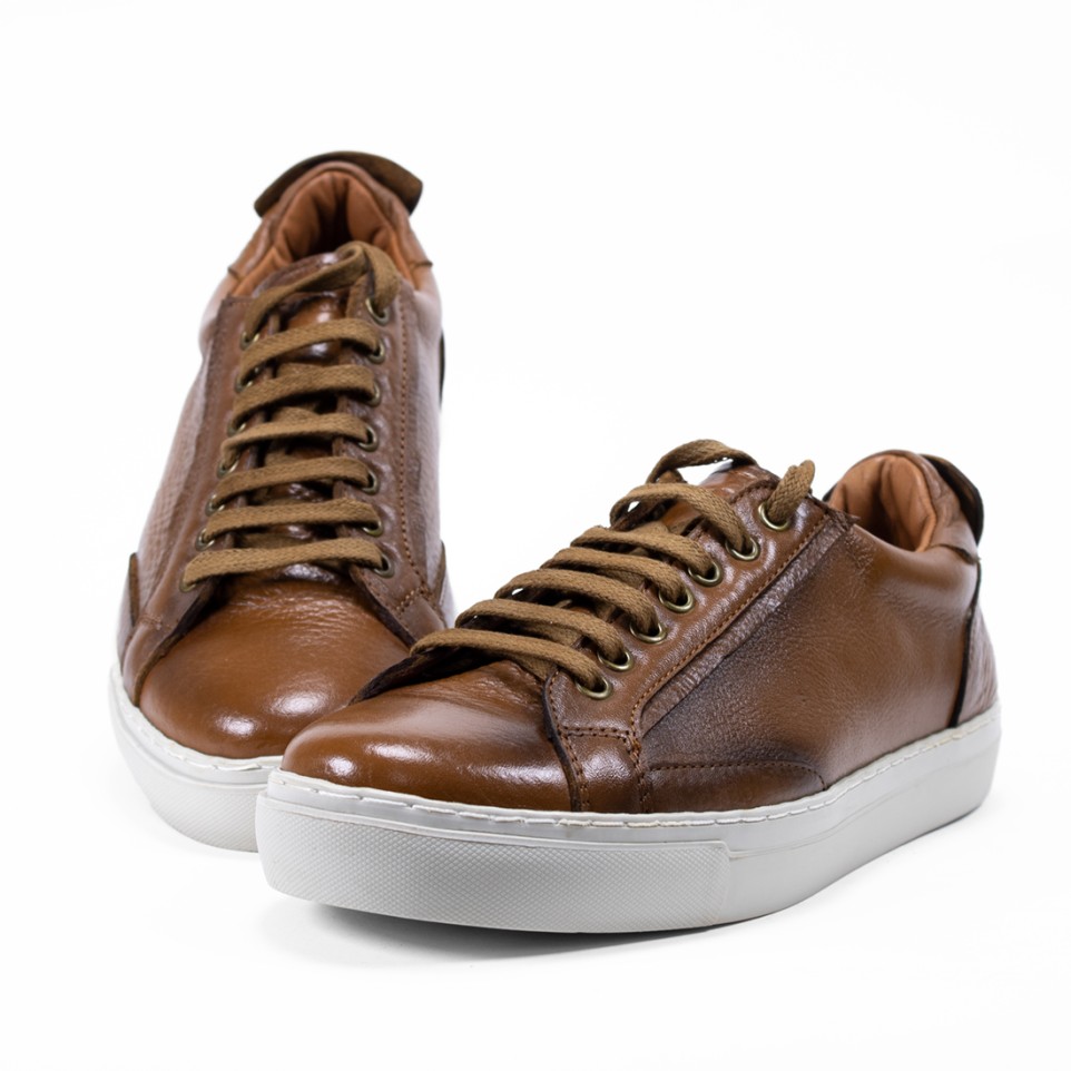 Cow leather trainers with laces |El Boyero