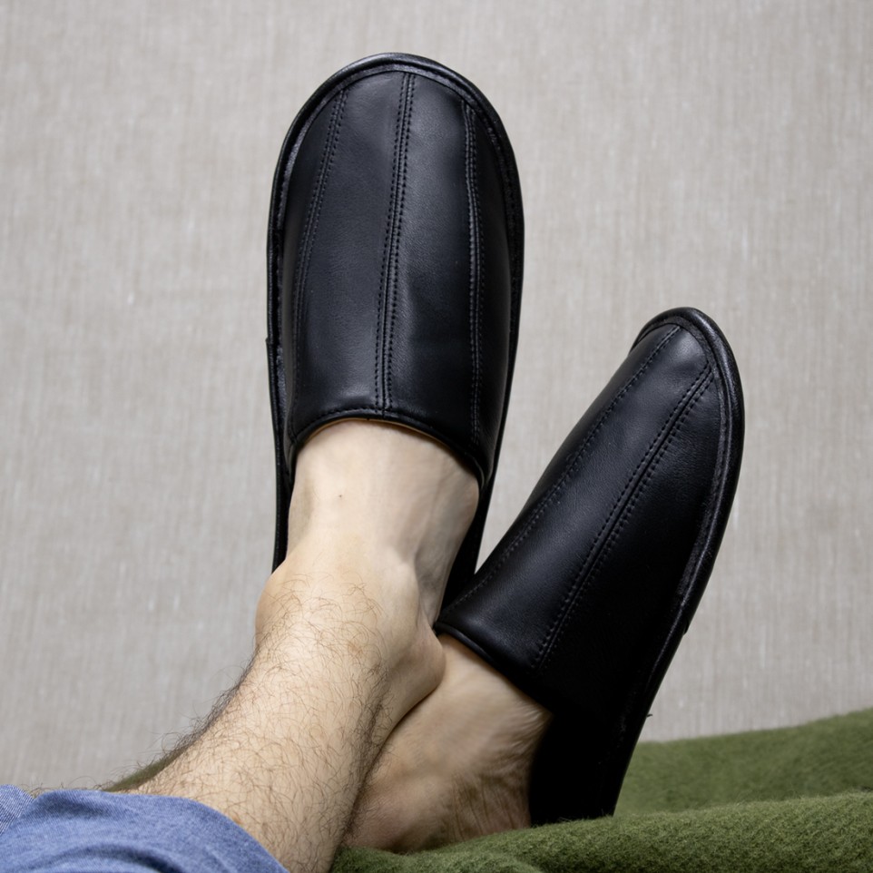 Cow leather slippers |El Boyero