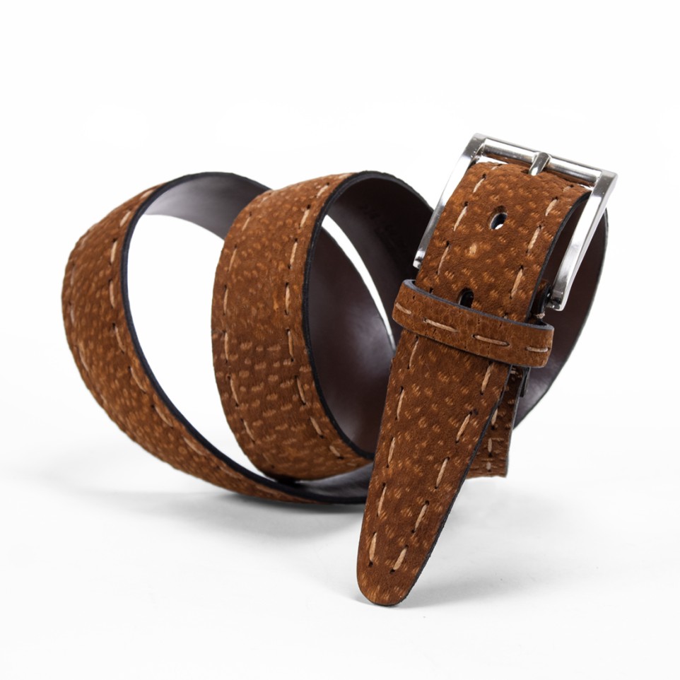 Handstitched top Carpincho leather belt |El Boyero