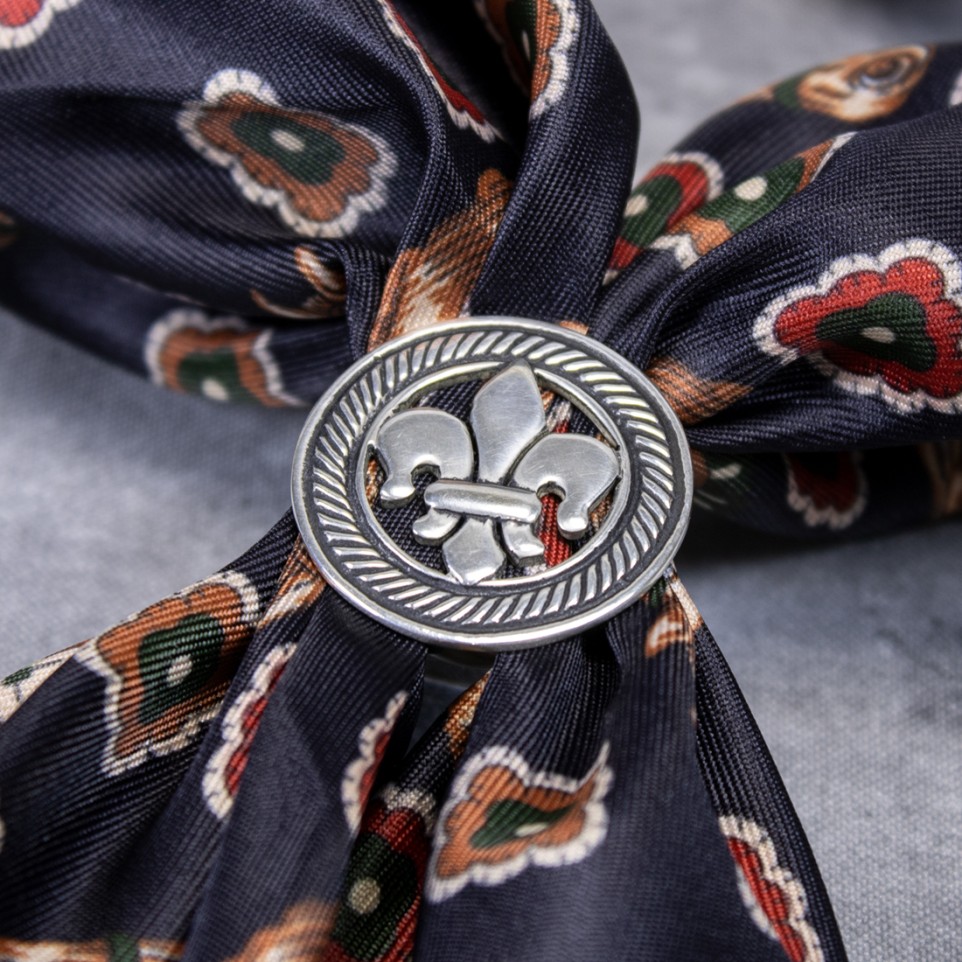 Fleur de lis scarf ring |El Boyero