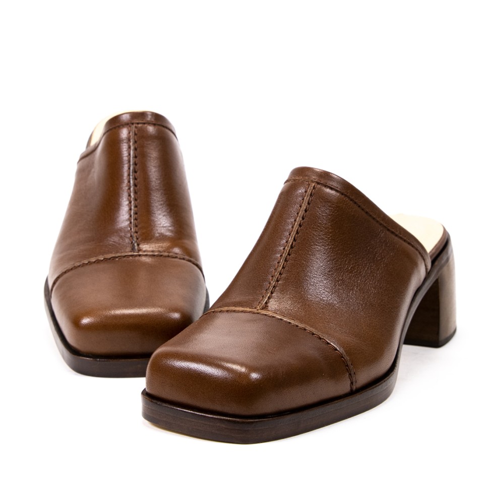 Women's leather clog |El Boyero