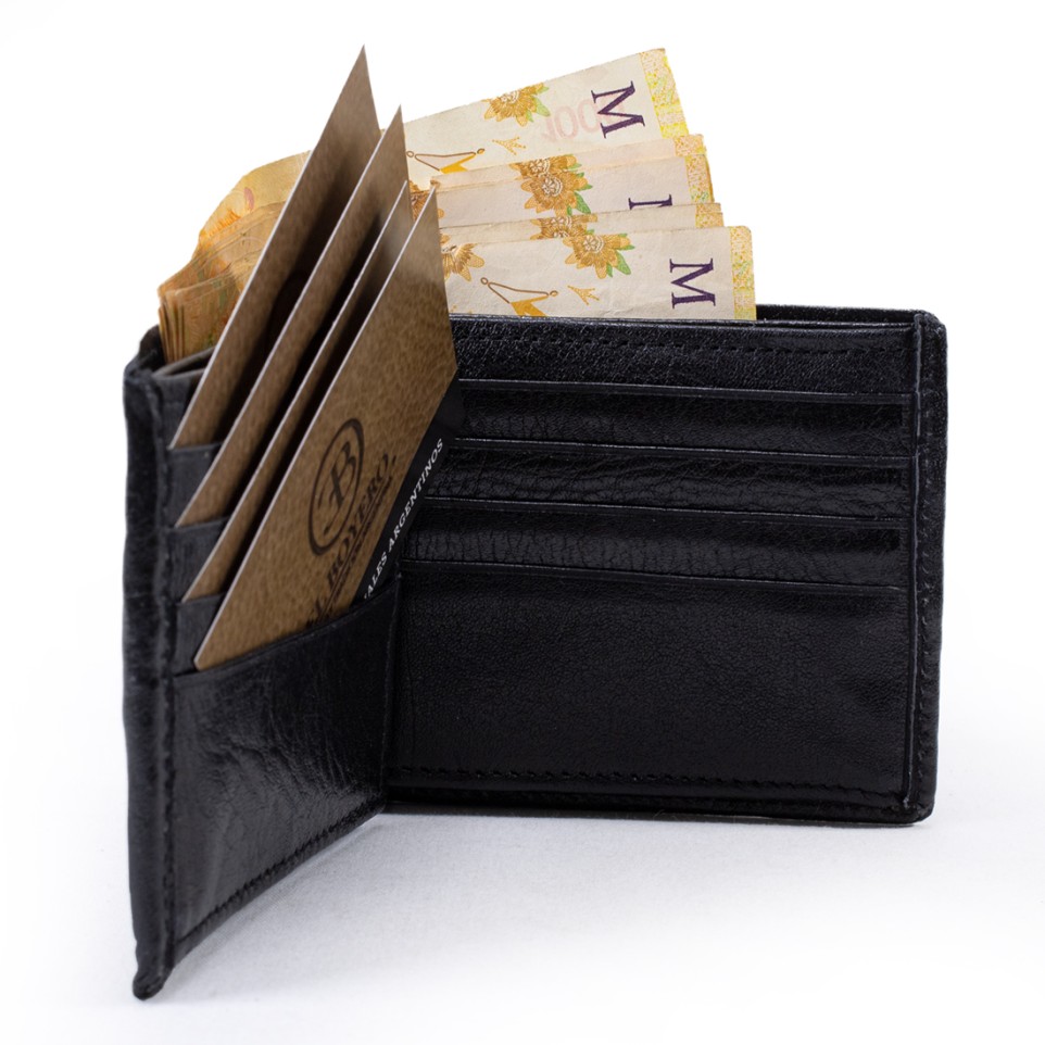 Men's leather wallet with multiple card-holders |El Boyero