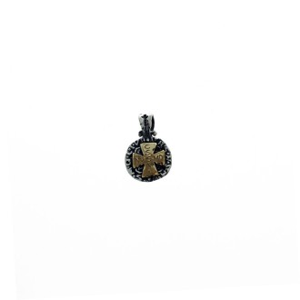 Sterling silver and gold small San Benito medal