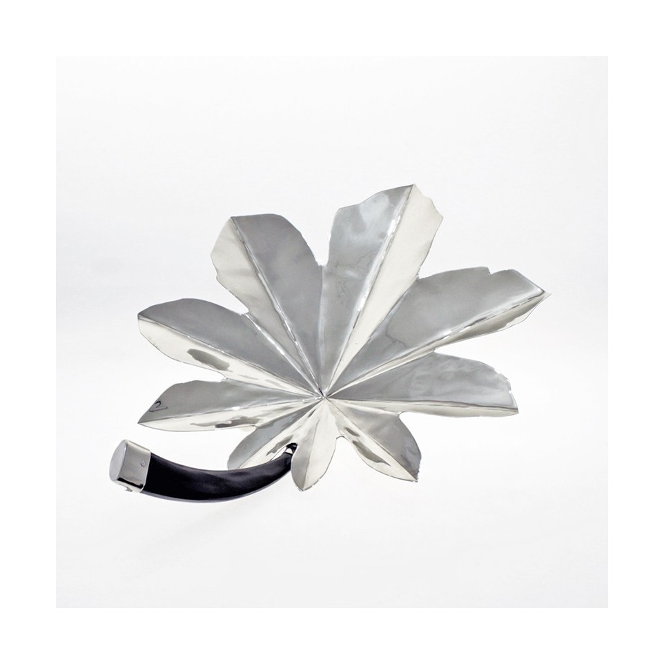 Nickel silver small leaf shaped tray |El Boyero