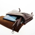 Capybara leather briefcase with clasps closure |El Boyero