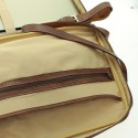 Cow leather doubled-compartment laptop briefcase