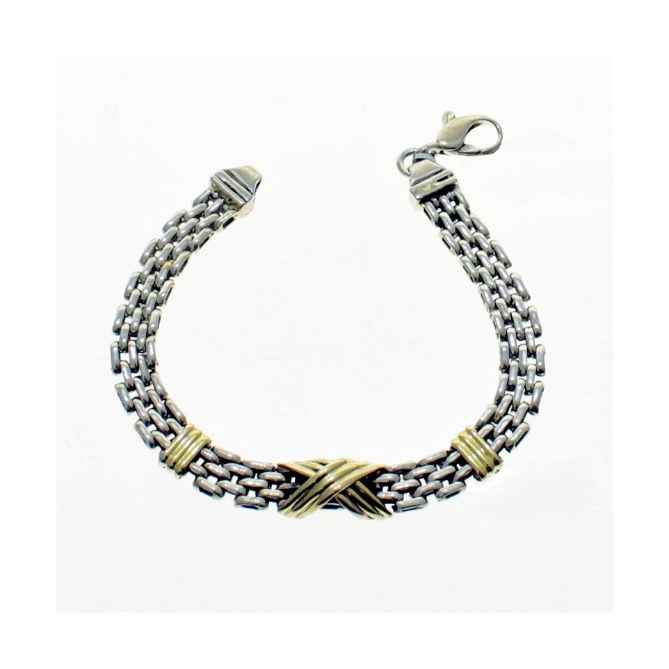 Sterling silver and gold bracelet |El Boyero