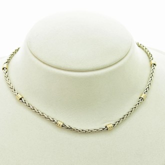 Sterling silver and gold necklace |El Boyero