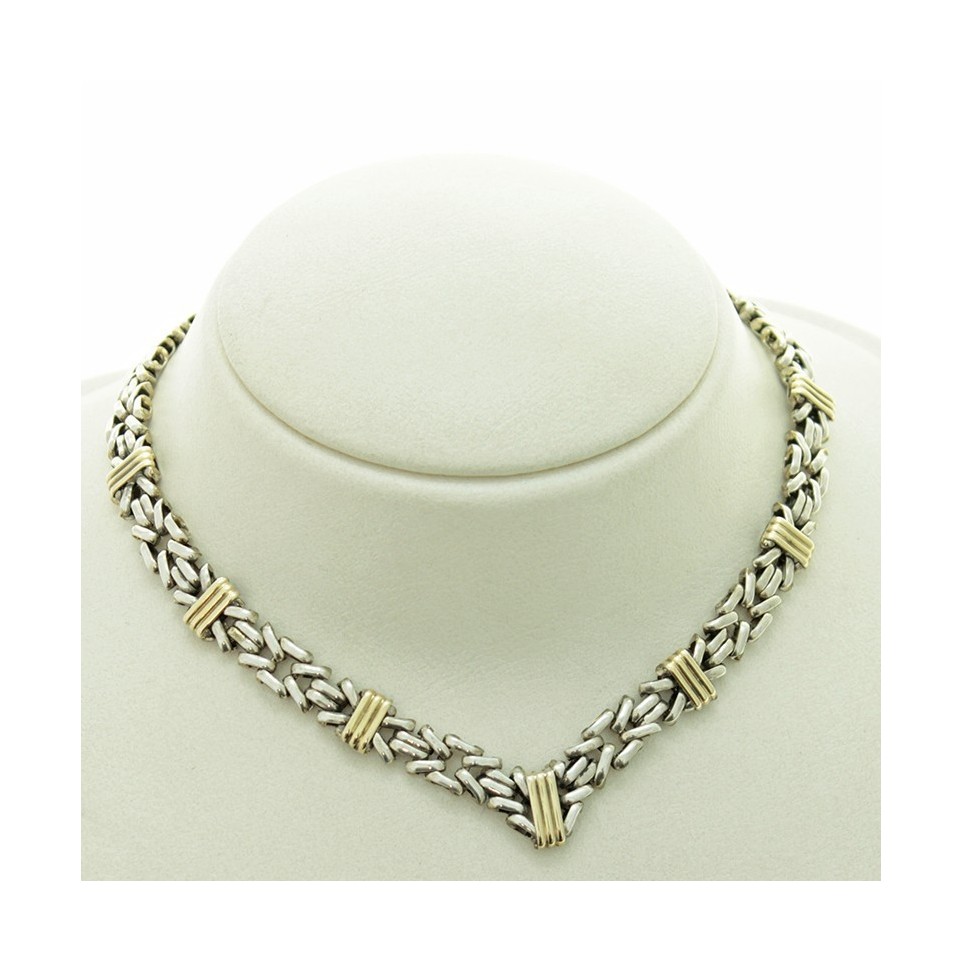 Sterling silver and gold necklace |El Boyero