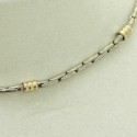 Sterling silver and gold necklace