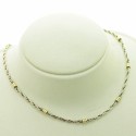 Sterling silver and gold necklace